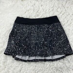 Lululemon Circuit Breaker Skirt (Tall) Splatter White Black / Black